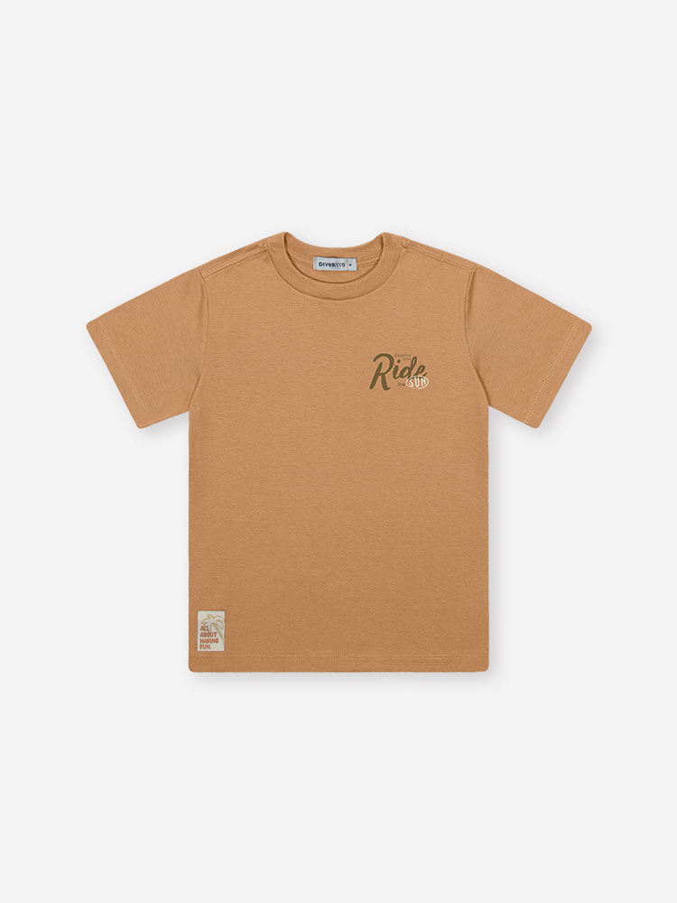 Camiseta Infantil Menino Ride em Meia Malha Belga