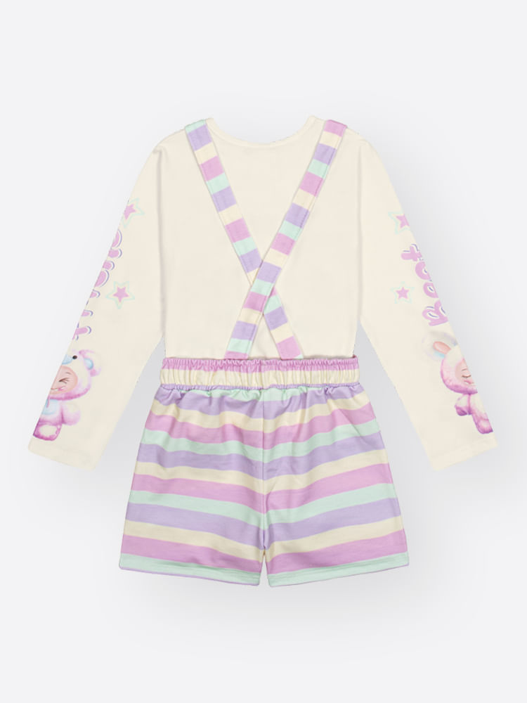 Conjunto Menina Mostrinho Listrado Mundo Cinti