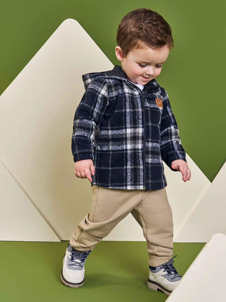 Jaqueta Oversized Bebê Menino em Flanela Divertto