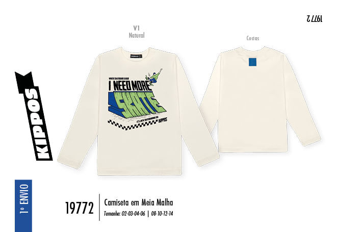 Camiseta Malha Infantil Menino More Skate Kippos