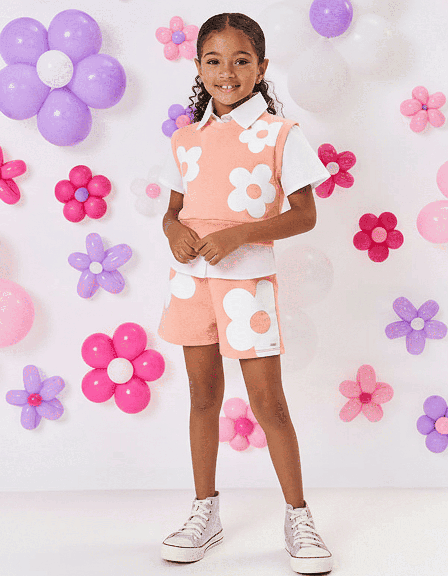 CONJ CAMISETE, SHORTS E COLETE BC/LJ NEON L/LJ NEON