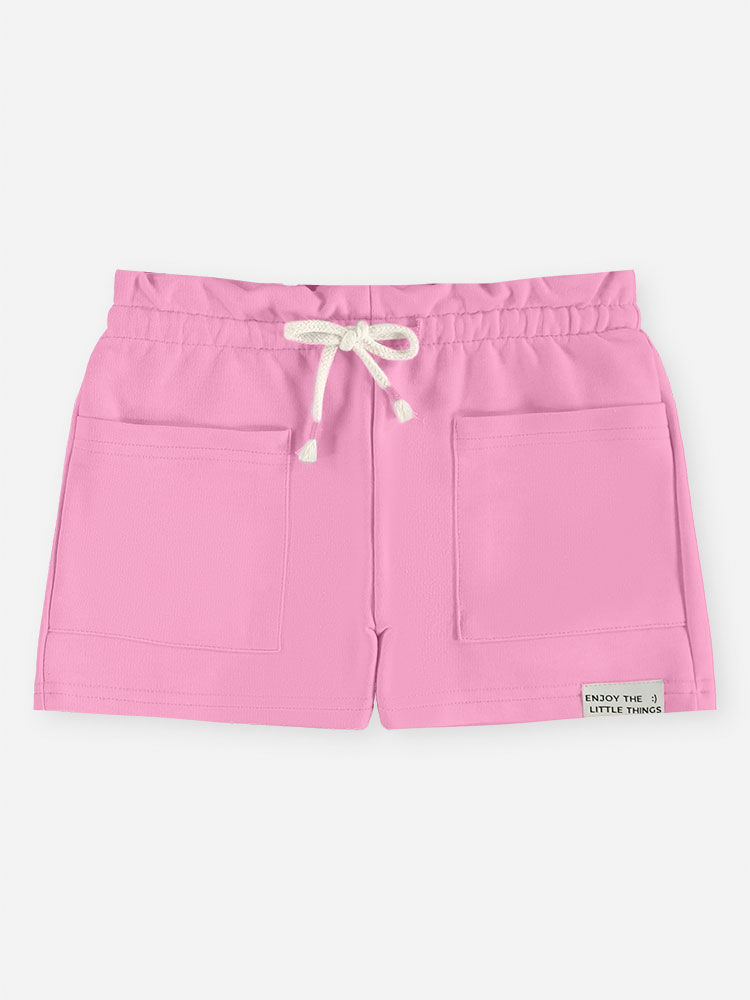 Conjunto Infantil Menina Regata Listrada e Short em Moletom Barbie