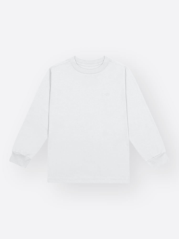 Camiseta Infantil Manga Longa em Meia Malha – Peça Básica para Looks de Inverno Confortáveis