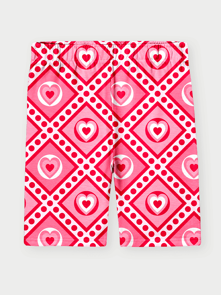 Conjunto Infantil Menina Coração Vermelho Abrange