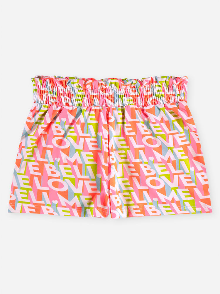 Short Infantil Menina Corações em Malha UV