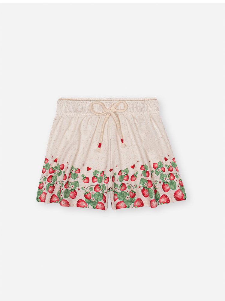 Conjunto Infantil com Blusa Boxy de Um Ombro Só e Shorts em Cotton Linho – Look Menina Verão Off Whi OFF WHITE