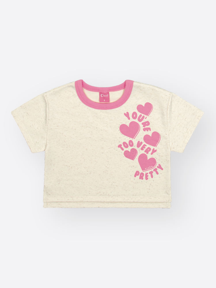 Conjunto Infantil Menina TOO PRETTY Corações Mundo Cinti