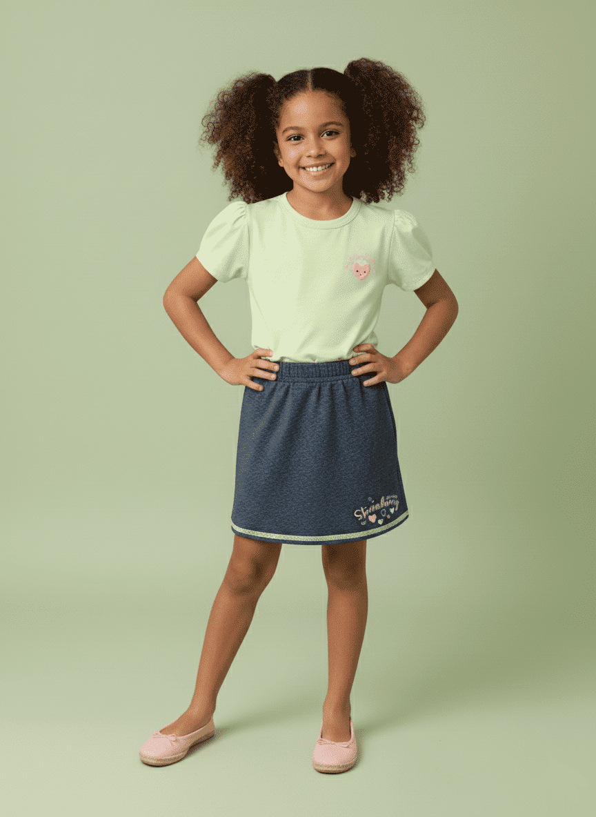 CONJ BLUSA E SHORTS VD PARADISE/AZ DRESS