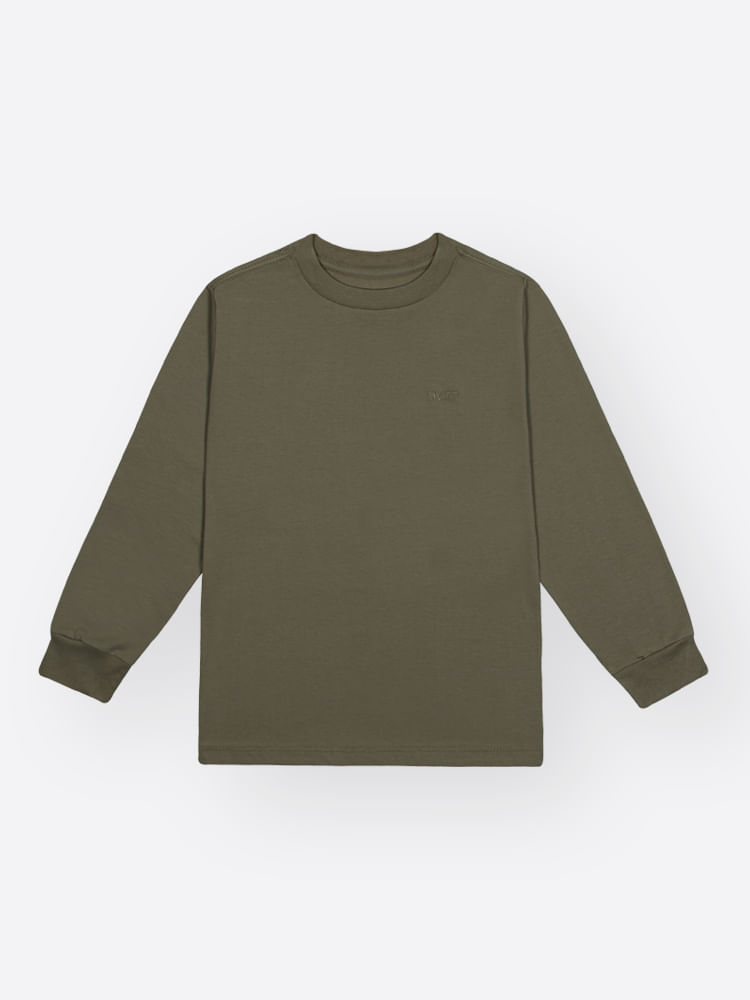 Camiseta Infantil Manga Longa em Meia Malha – Peça Básica para Looks de Inverno Confortáveis