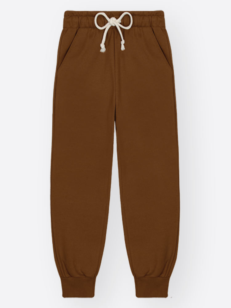 Calça Jogger Infantil em Moletom Felpado – Peça Quentinha para Look de Inverno Confortável
