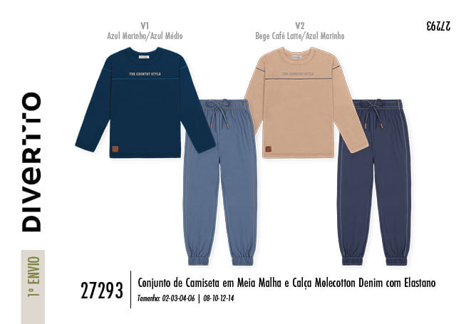 Conjunto Infantil Menino Country Style Divertto Conjunto Infantil Menino Country Style Divertto