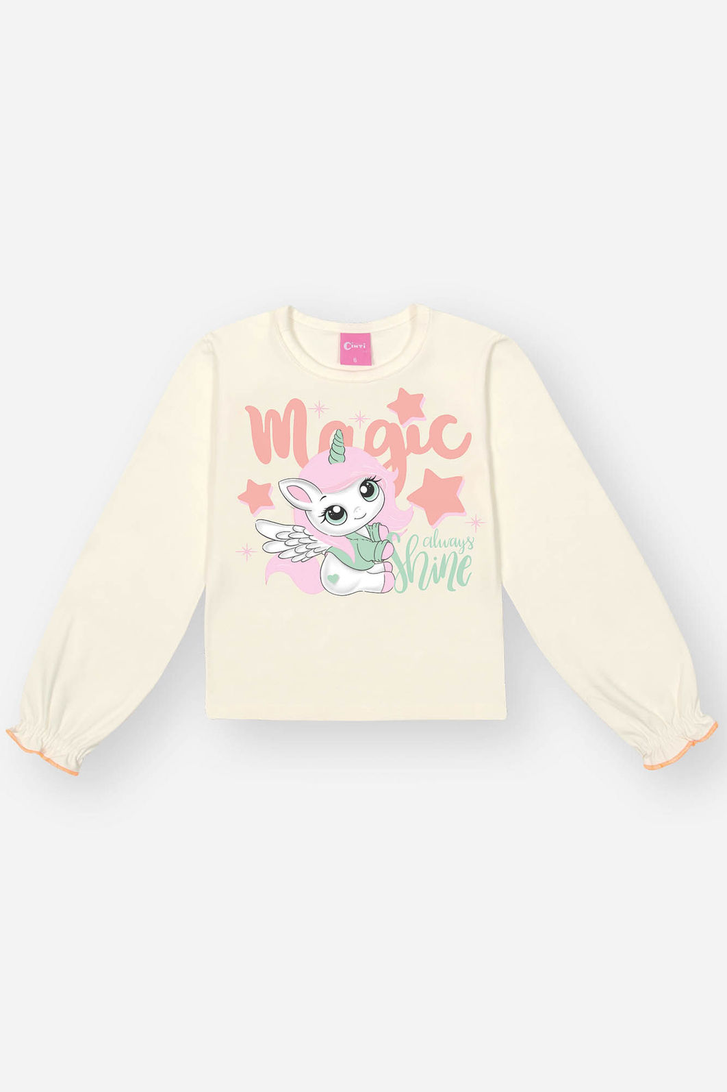 Conjunto Infantil Menina Blusa Magic E Short Verde Mundo Cinti Conjunto Infantil Menina Blusa Magic E Short Verde Mundo Cinti