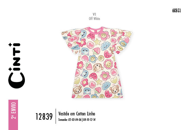 Vestido Infantil Estampa Flores; Estrelas e Ursinhos – Vestido Menina Mundo Cinti