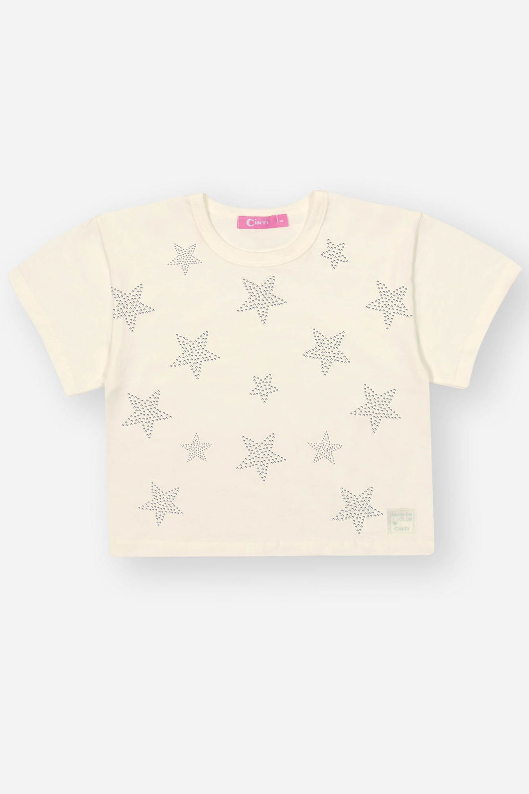 Conjunto Infantil Menina Blusa Estrelas E Short Dino Azul Mundo Cinti