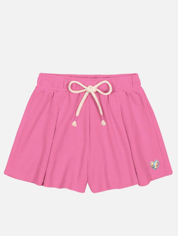 CONJ BLUSA E SHORTS NATURAL/ROSA CINTI