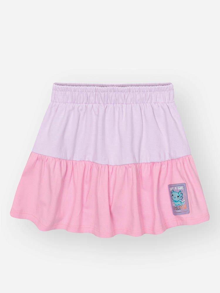 Conjunto Bebê Menina Blusa Boxy e Saia Shorts Color Block – Look Delicado Cinti Baby NATURAL/LL BRUMA/RS IOGURTE
