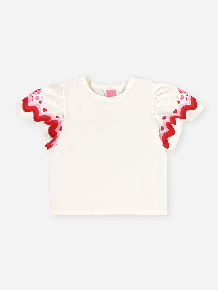 Conjunto Infantil Menina Blusa com Strass e Short de Morangos