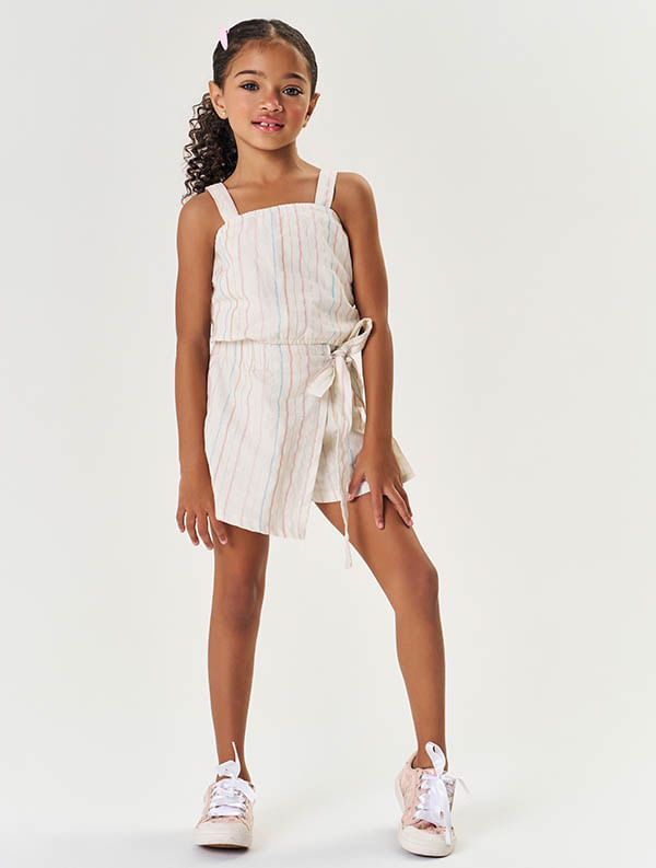 CONJ BLUSA E SHORTS/SAIA NATURAL/NATURAL