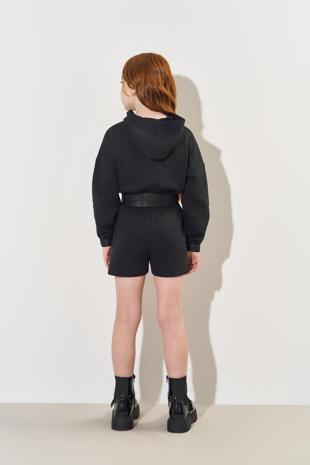 Short Infantil Menina Glitter Preto CTV