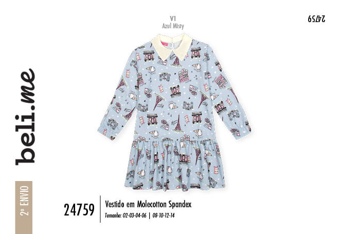 Vestido Infantil Menina Sweet Shop Beli.me