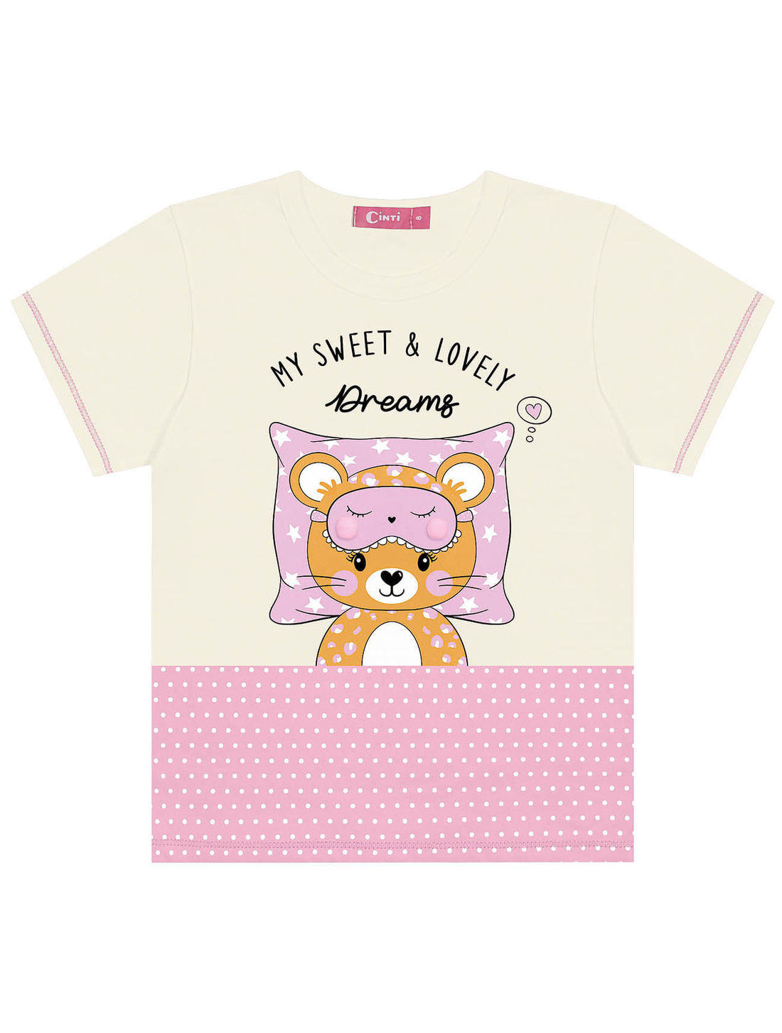 PIJAMA BLUSA E SHORTS NATURAL/RS IOGURTE