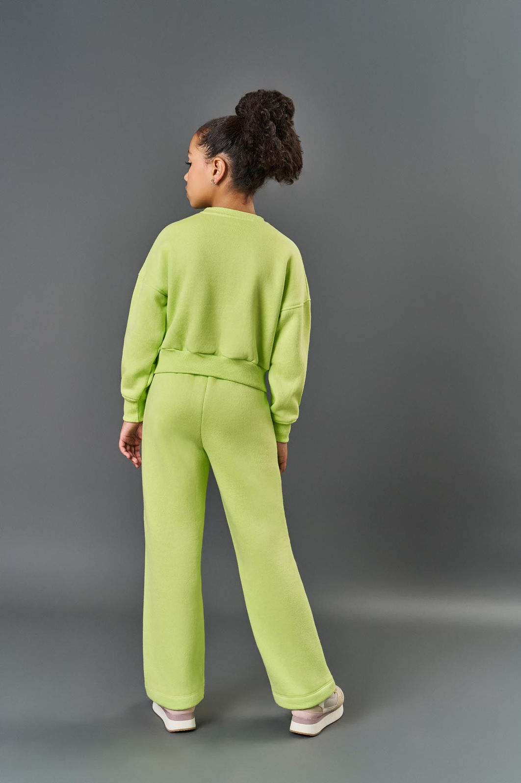 Conjunto Infantil Menina Trend Bordado Verde CTV