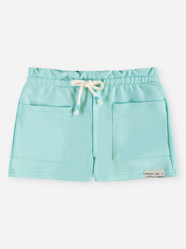 Conjunto Infantil Menina Regata Listrada e Short em Moletom Brisa
