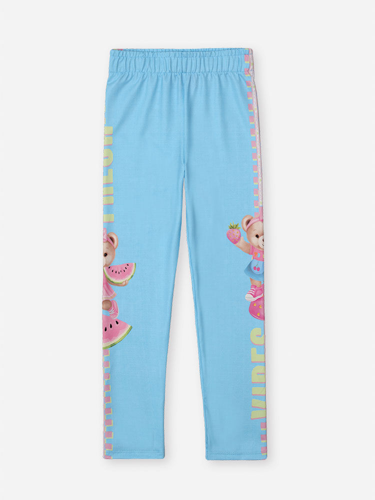 Legging Infantil Ursinhos e Frutinhas Porcelana