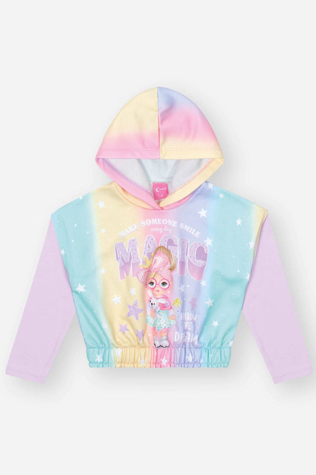 Conjunto Infantil Menina Blusa Magic E Short-Saia Lilás Mundo Cinti