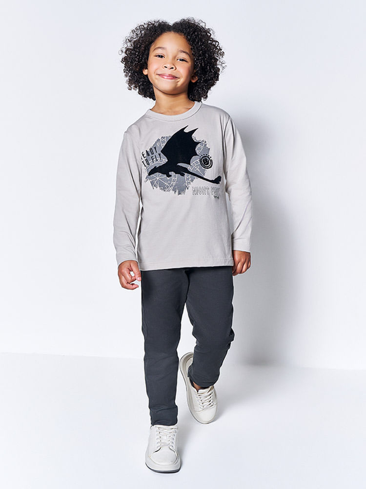 Camiseta Dragon Infantil Menino Ready To Fly Divertto