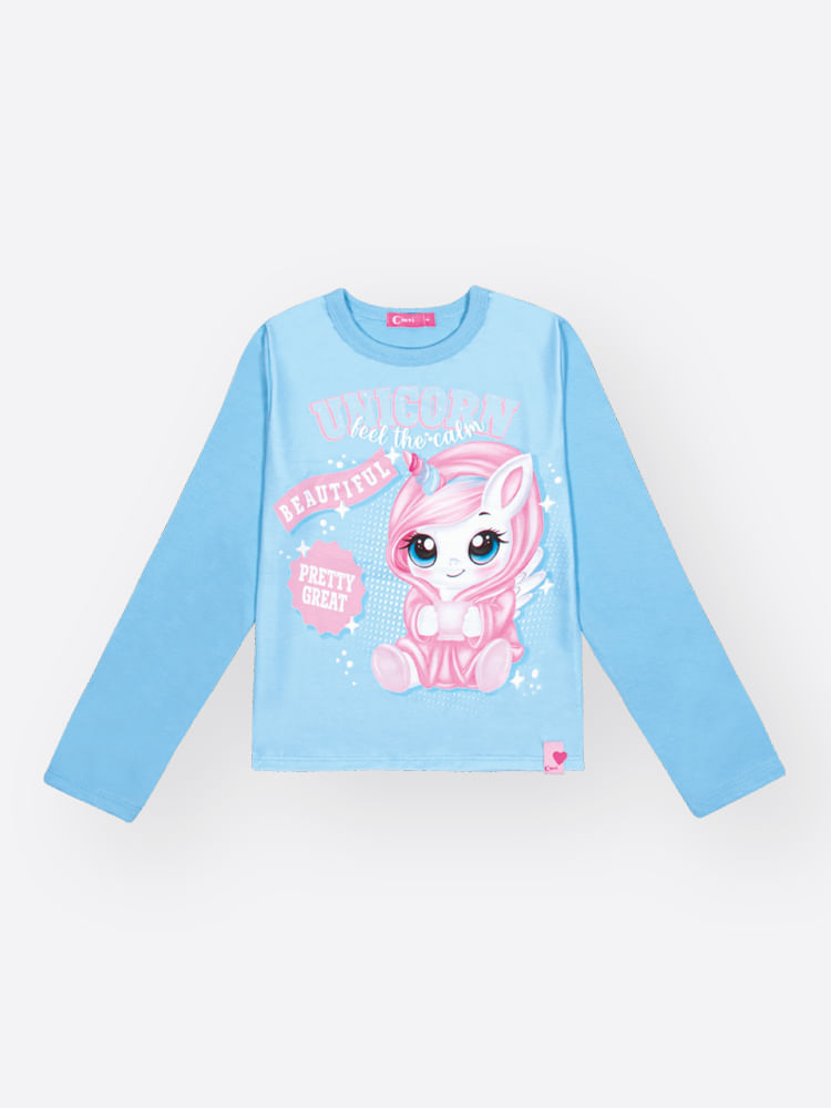 Pijama Infantil Menina Unicórnio Brilhinho Mundo Cinti