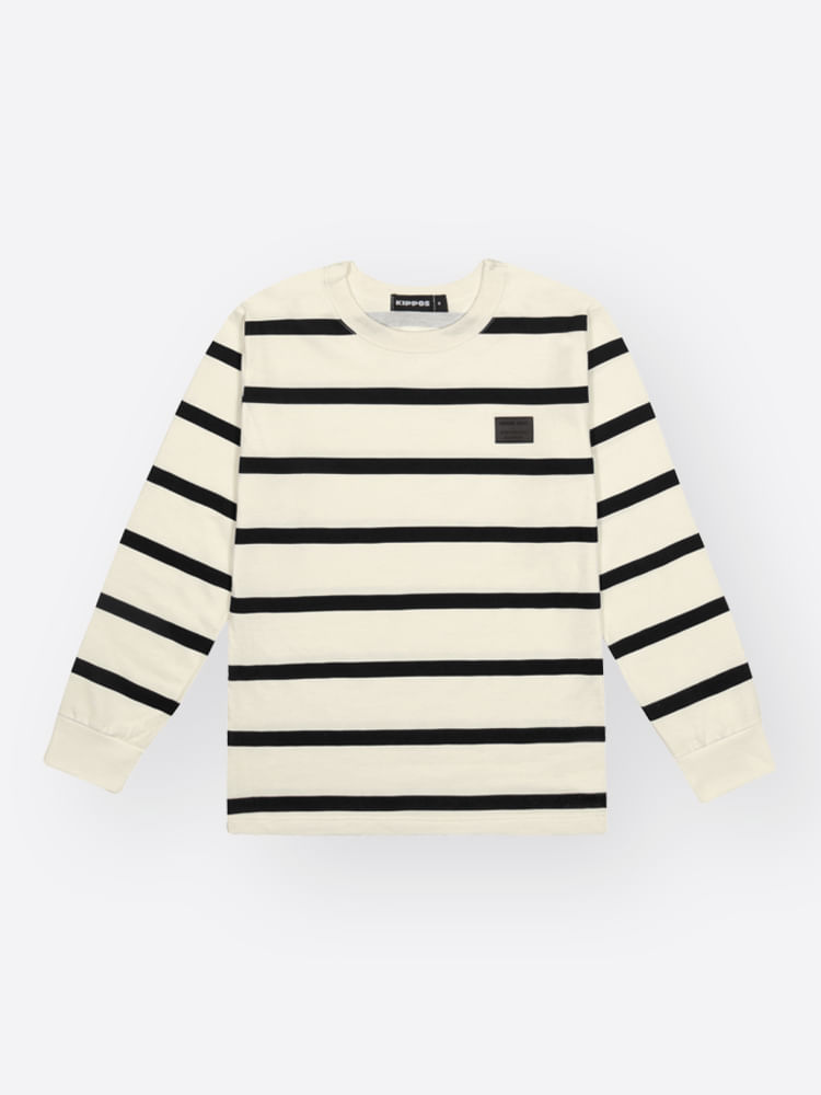 Camiseta Infantil Listrada Manga Longa – Básico Estiloso para Look de Inverno Confortável