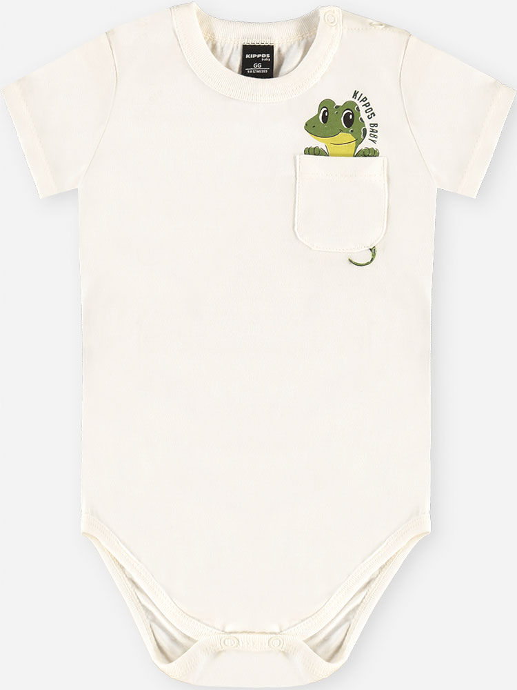 Conjunto Bebê Menino Body Lagarto e Bermuda Listrada Flour