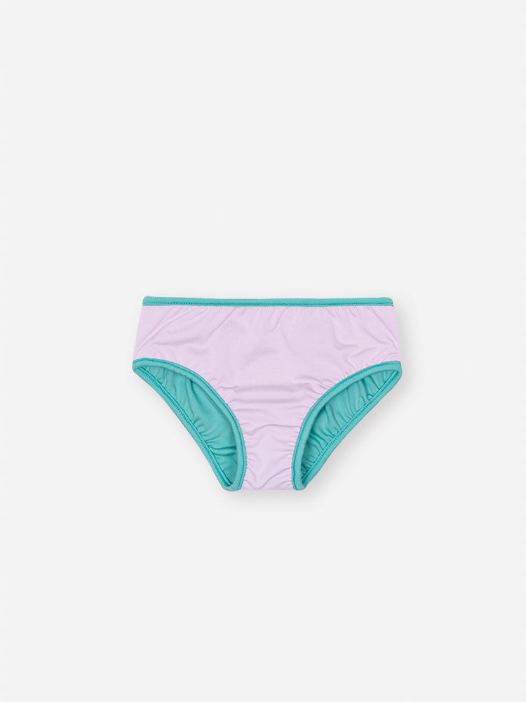 Biquíni Infantil em Malha UV Neon – Moda Praia Menina Verão com Proteção UV e Cores Vibrantes LILAS BRUMA