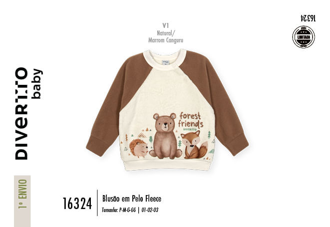 Blusão Bebê Menino Forest Friends Divertto