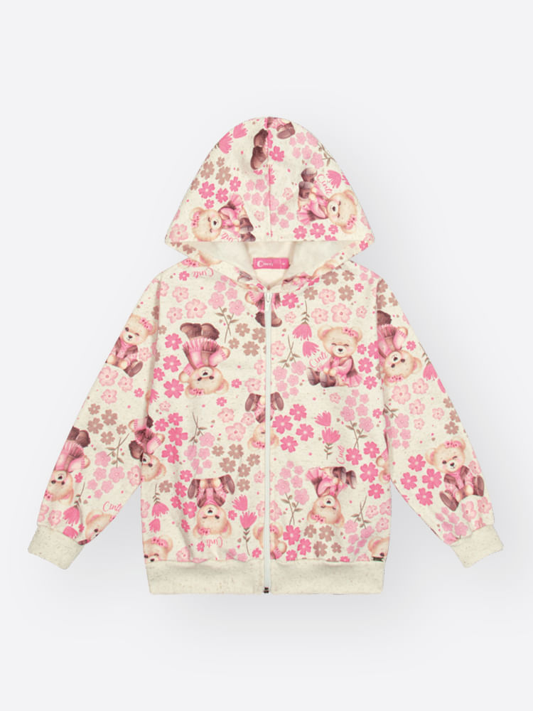 Conjunto Menina Ursinha Floral Mundo Cinti