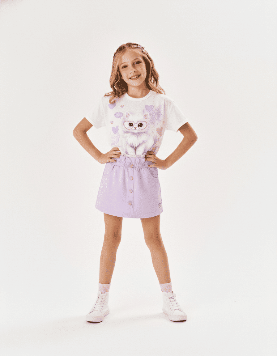 CONJ BLUSA E SHORTS/SAIA NATURAL/LL BRUMA