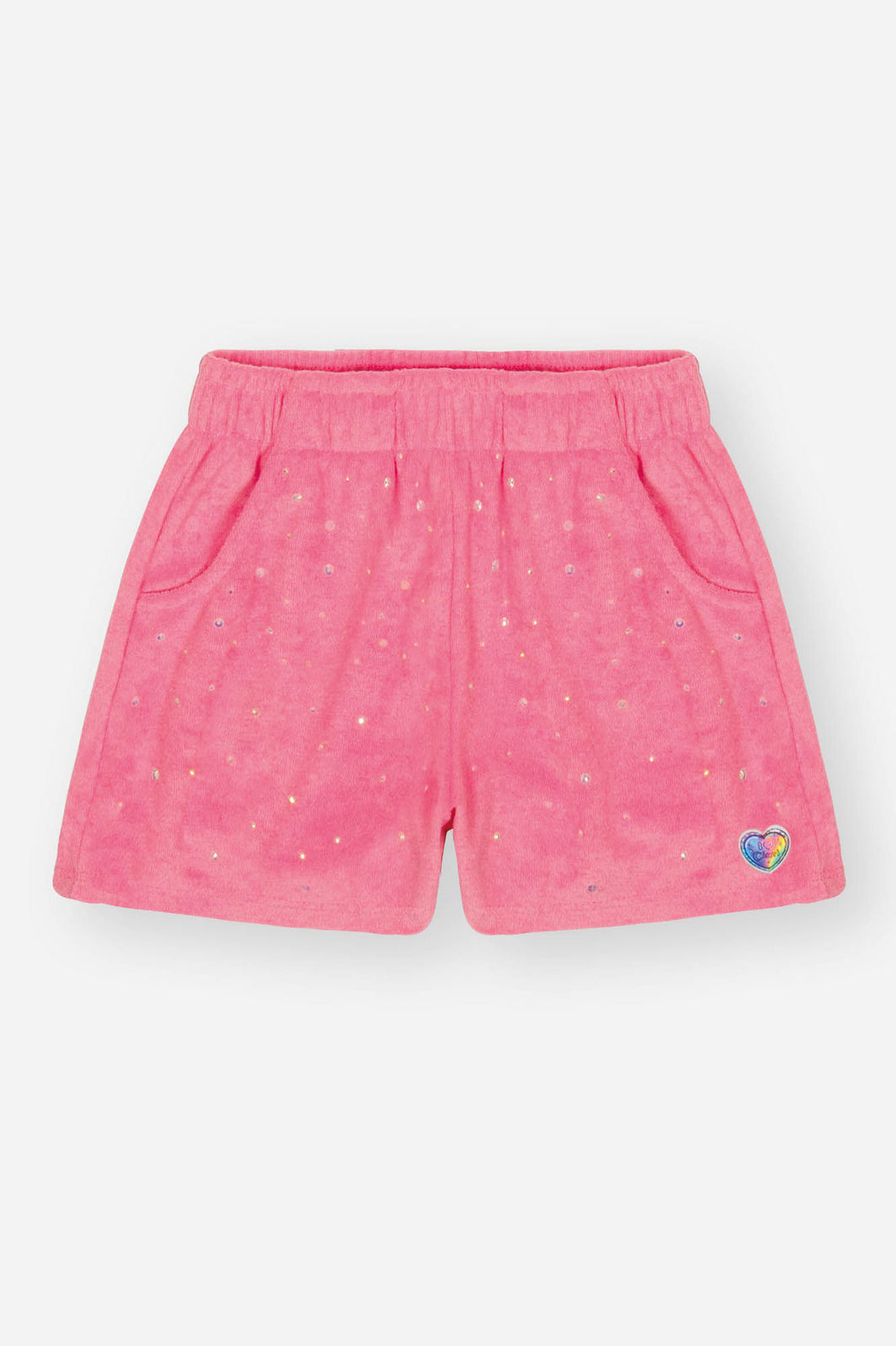 Conjunto Infantil Menina Blusa E Short Strass Rosa Mundo Cinti