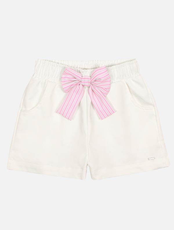 CONJ CAMISETE E SHORTS ROSA CINTI/OFF WHITE