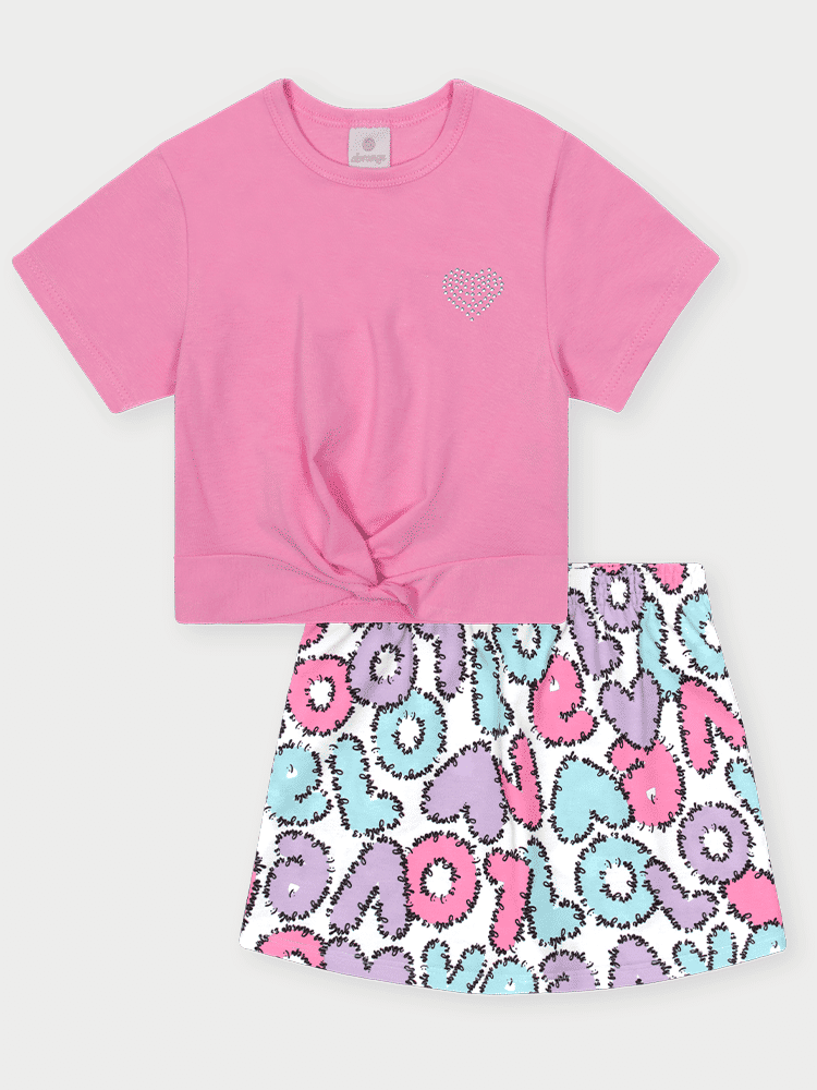 CONJ BLUSA E SHORTS/SAIA RS CONFETE/RS CONFET