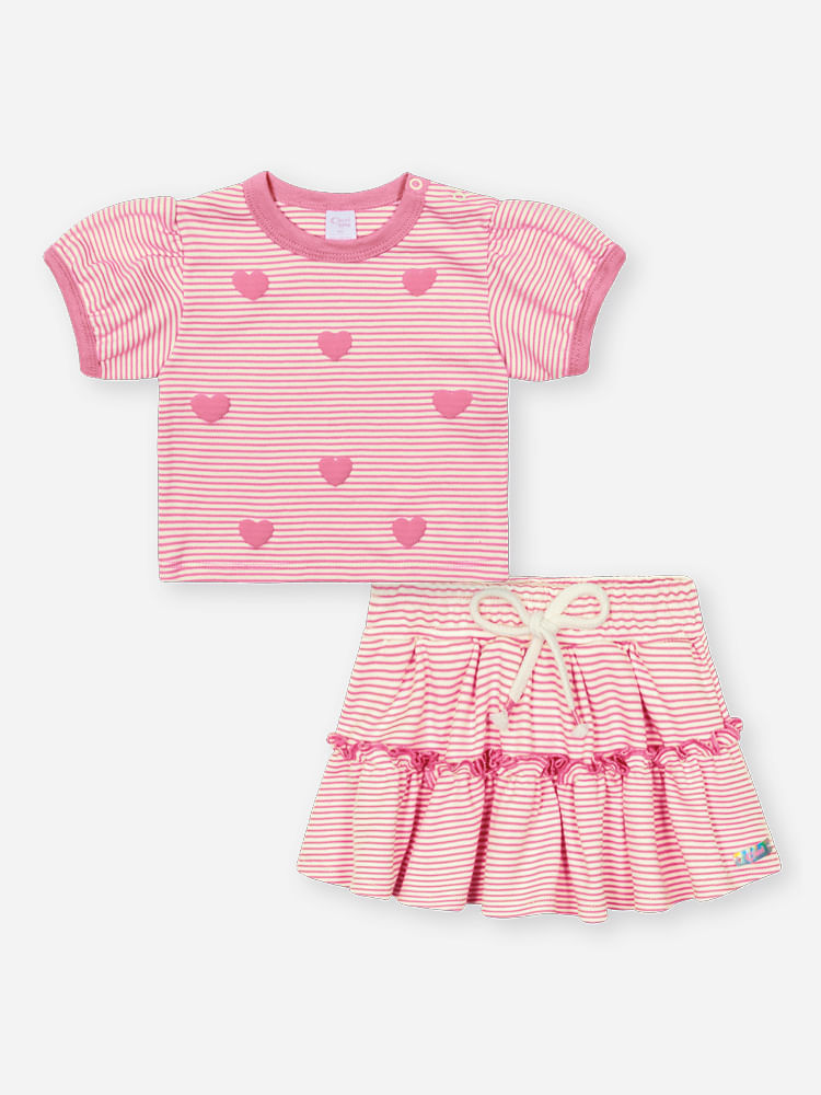 CONJ BLUSA E SAIA/SHORTS RS BARBIE/RS BARBIE