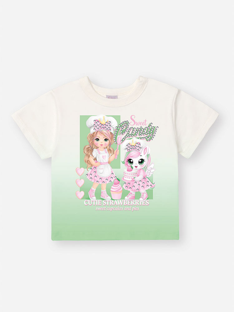 Conjunto Bebê Menina Blusa Sweet Candy e Short-Saia Cidra