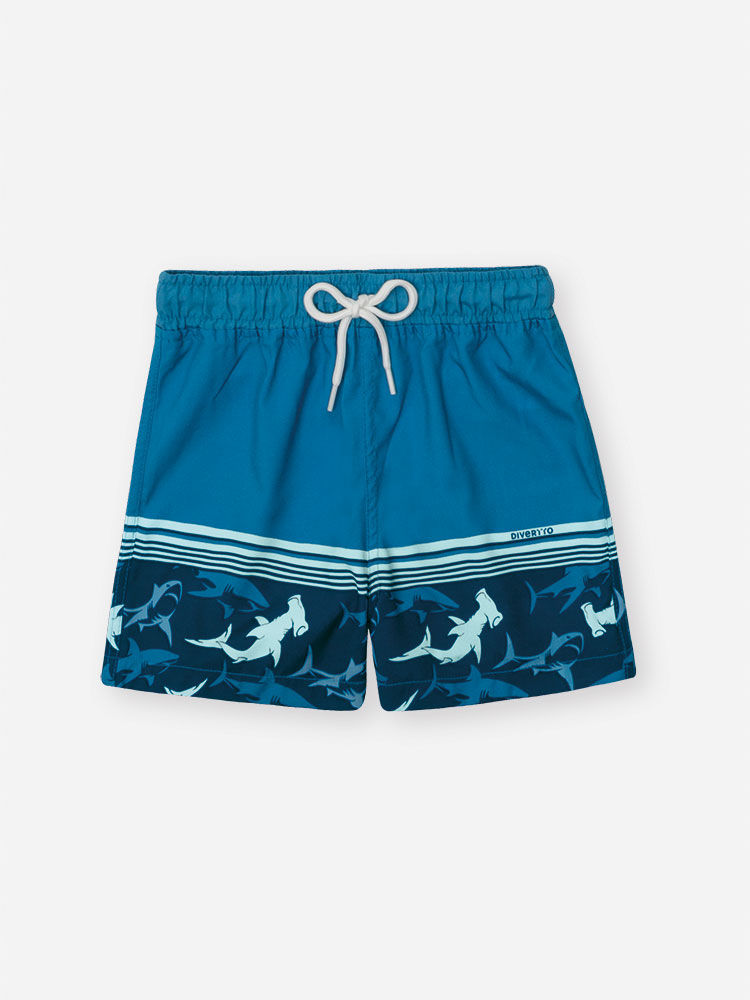 Boardshort Infantil Listrado com Cordão