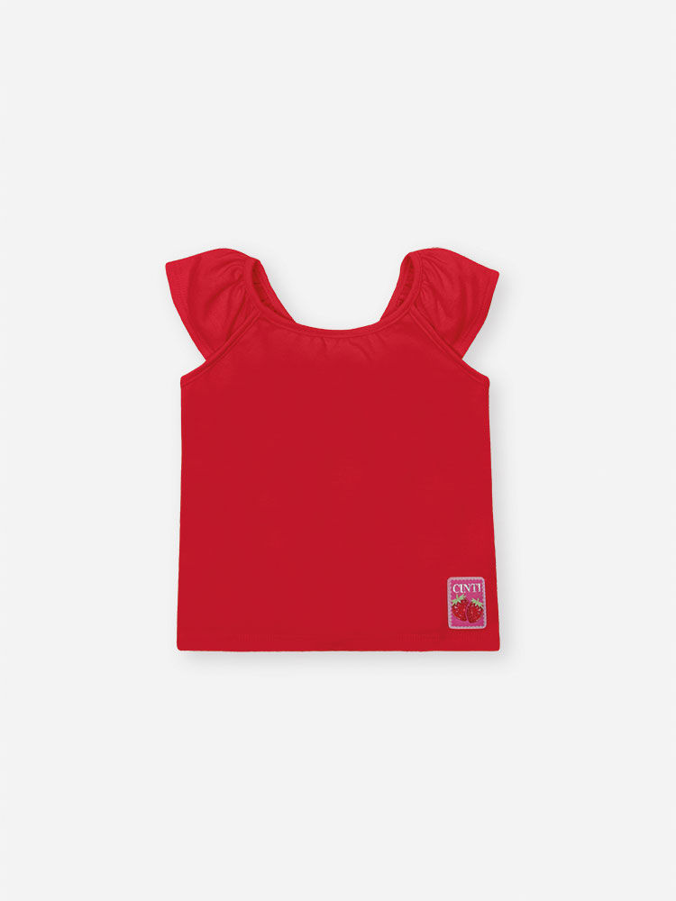 Conjunto Infantil Cropped com Babados e Saia-Short de Tule Ursa Conjunto Infantil Cropped com Babados e Saia-Short de Tule Ursa