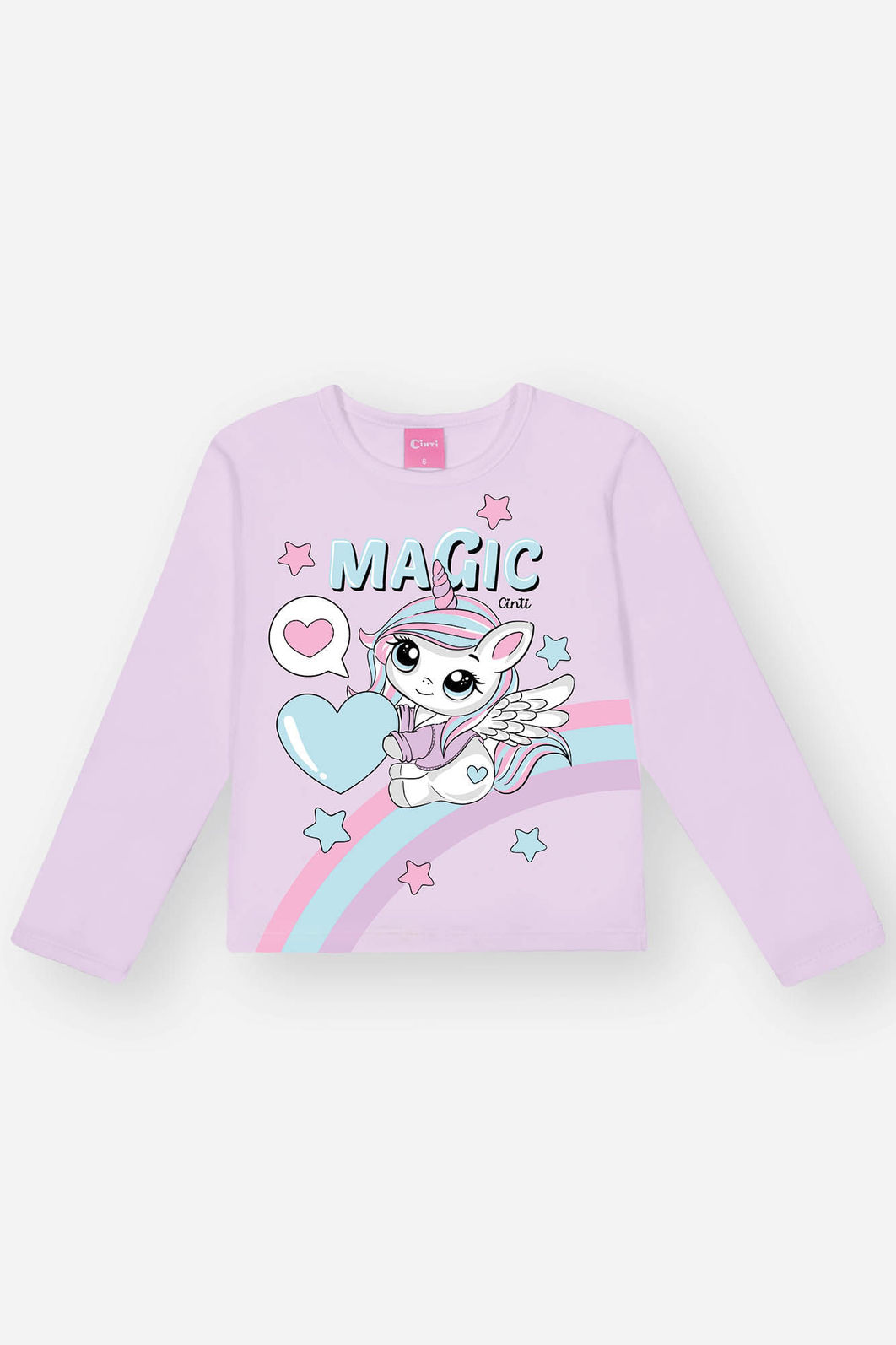 Conjunto Infantil Menina Blusa Magic E Short-Saia Lilás Mundo Cinti
