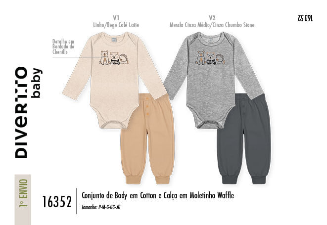 Conjunto Bebê Menino Forest Friends Divertto