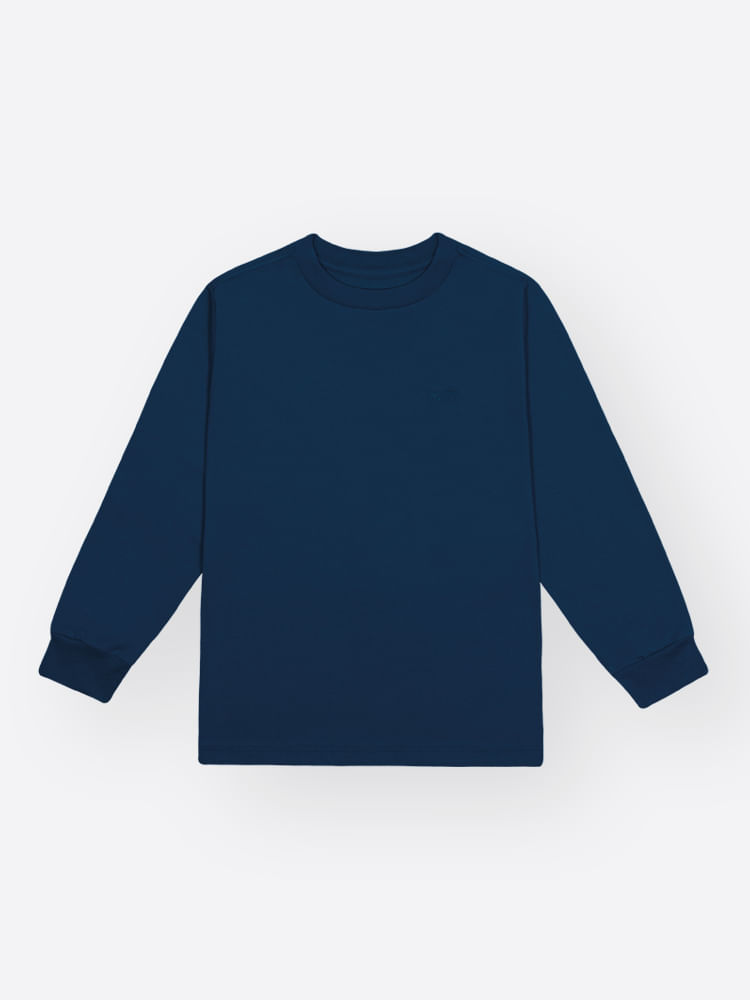 Camiseta Infantil Manga Longa em Meia Malha – Peça Básica para Looks de Inverno Confortáveis