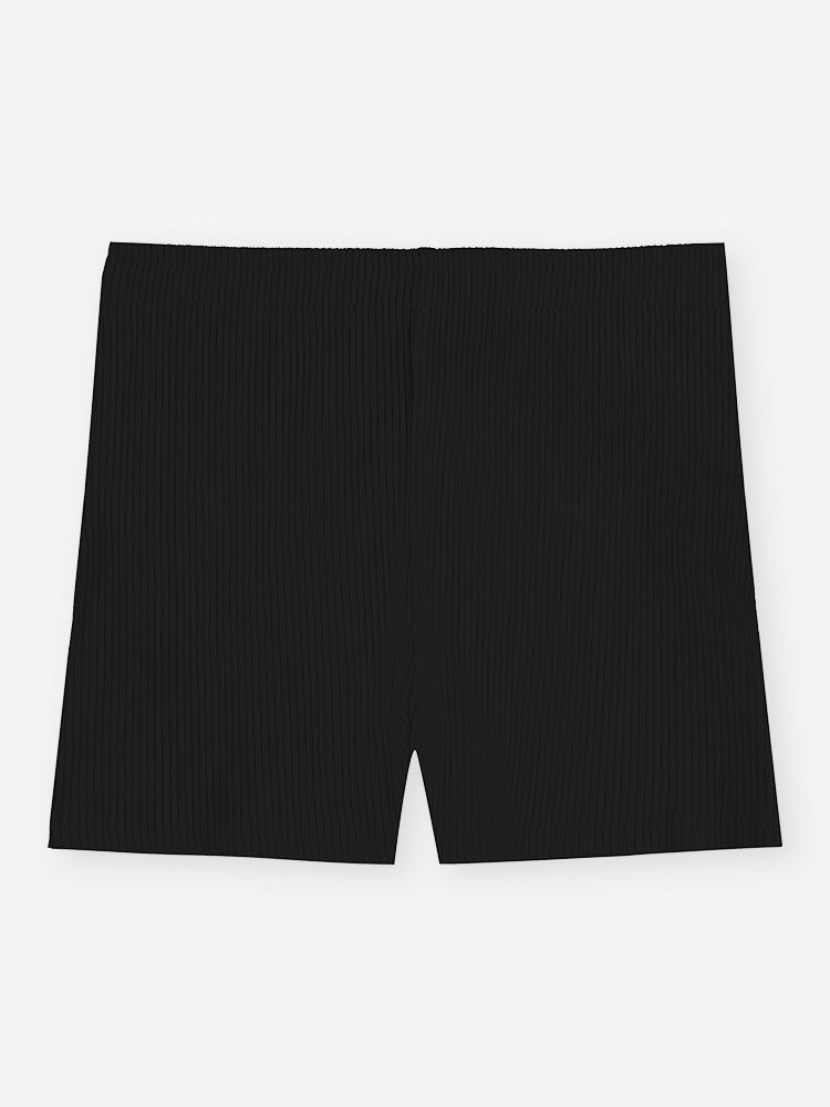 Short Infantil Menina em Canelado Glow Básico Preto