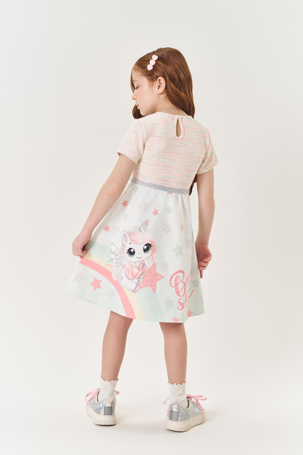 Vestido Infantil Menina Born To Shine Verde Mundo Cinti