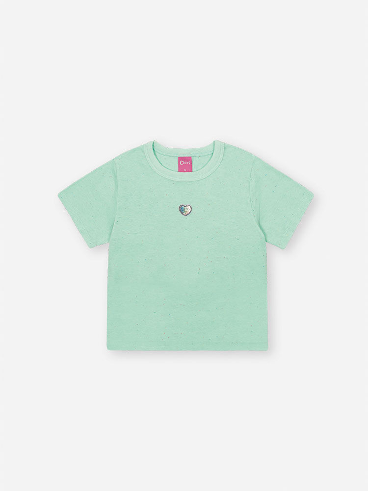 Conjunto Infantil com Blusa e Saia Shorts em Malha Botonê – Look Menina Verão com Algodão VERDE BRISA